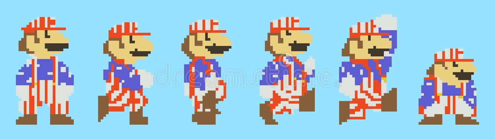 Set of Little Mario Moves, Art of Super Mario World Classic Video Game,  Pixel Design Vector Illustration Editorial Stock Image - Illustration of  motion, graphic: 213002304