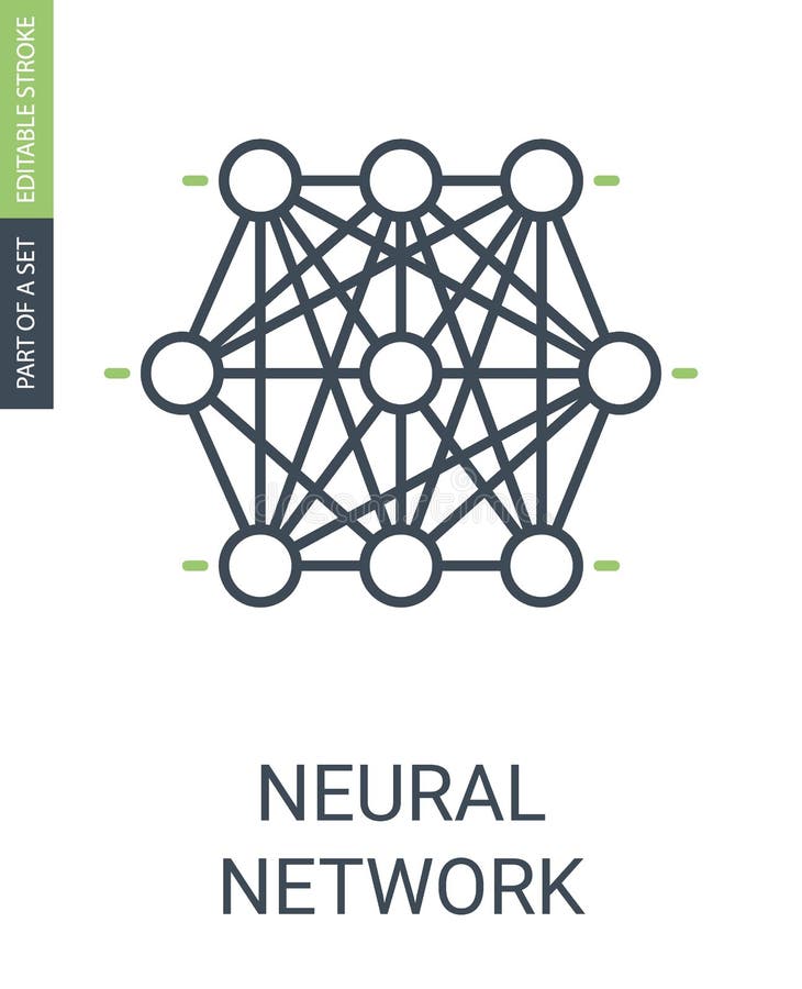 Conjunto de nós do ícone da rede neural de ícone neural da Web ilustração royalty free Conjunto de nós do ícone da rede neural de ícone neural da Web ilustração royalty free