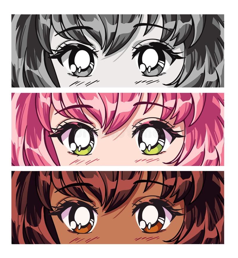 Olhos Do Anime Ilustrações, Vetores E Clipart De Stock – (13,570 Stock  Illustrations)