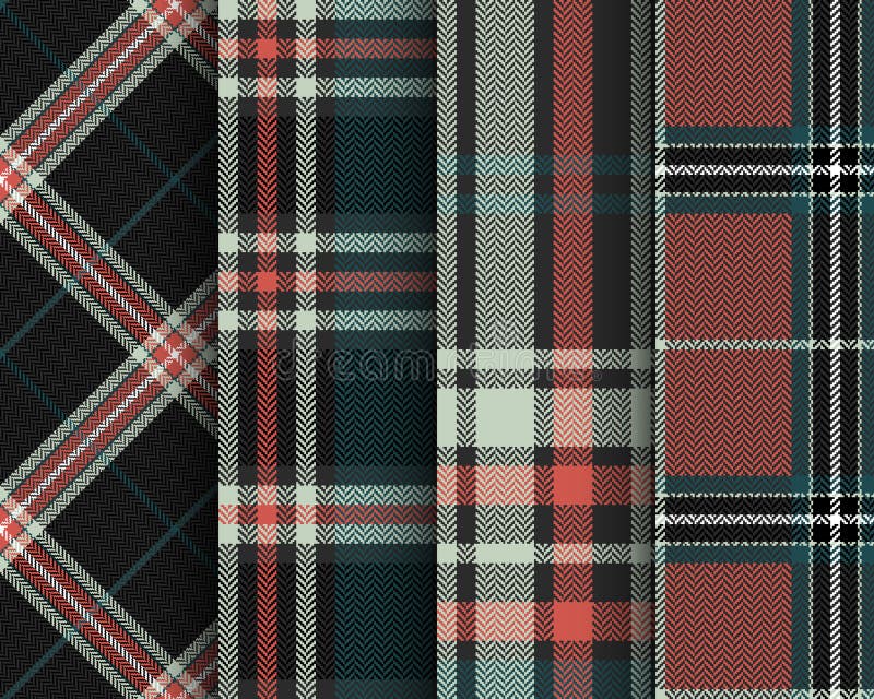 Padrão de vetor sem costura tartan preto e branco. textura xadrez