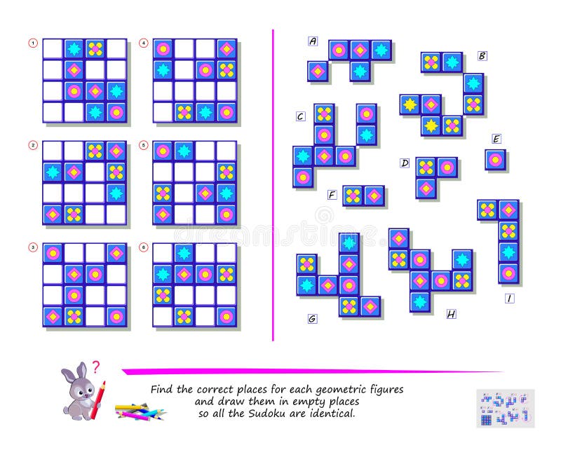 Sudoku Para Crianças. Página Do Livro De Teaser Cerebral. Jogo De Quebra- cabeças Lógico Para Crianças E Adultos. Reproduzir Online Ilustração do  Vetor - Ilustração de diferente, treinamento: 226024480