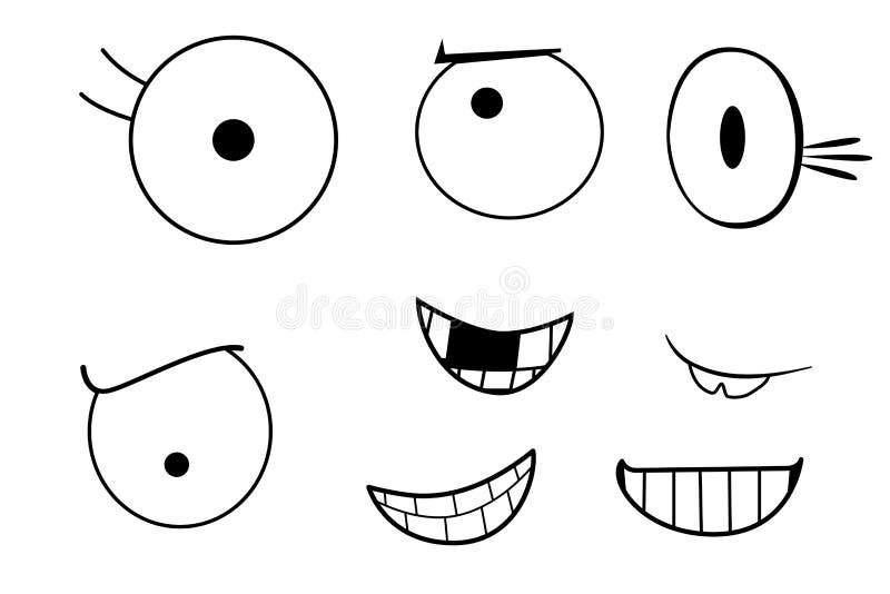 Boca de olho Cartoon cara, cara feliz, ilustração de rosto sorridente,  pintado, rosto, pessoas png