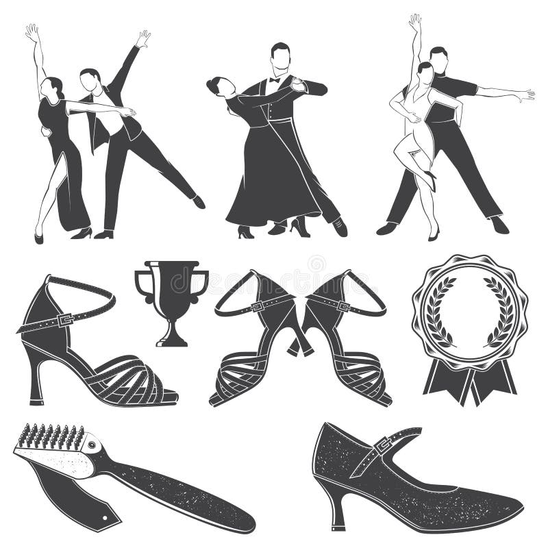 Zapatos De Baile De Salón De Baile Silueta De Icono. Ilustración Vectorial.  Zapatos Para Clases De Baile. Ilustración del Vector - Ilustración de  diferente, trazado: 259654172
