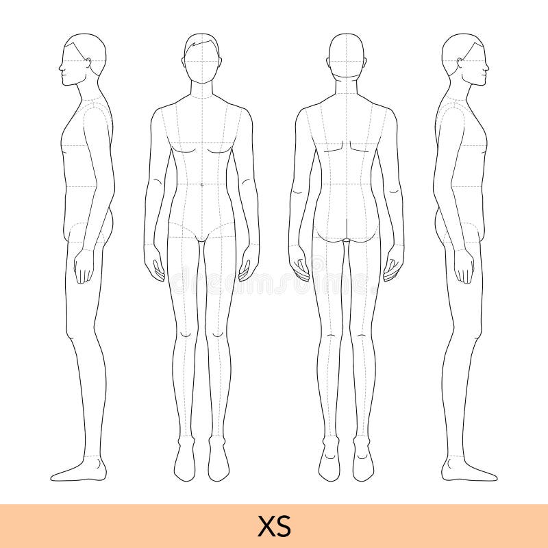 Modelo de moda do homem em poses diferentes 9 tamanho da cabeça