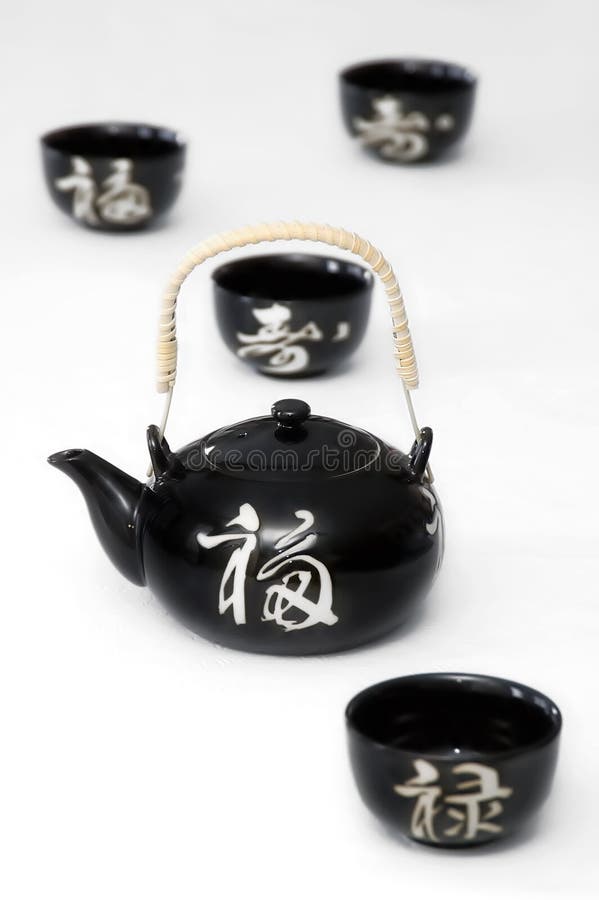 Conjunto de té de China imagen de archivo libre de regalías Conjunto de té de China imagen de archivo libre de regalías