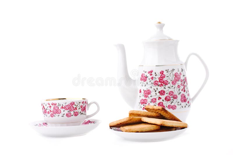 Conjunto de té elegante de la porcelana imagen de archivo libre de regalías Conjunto de té elegante de la porcelana imagen de archivo libre de regalías
