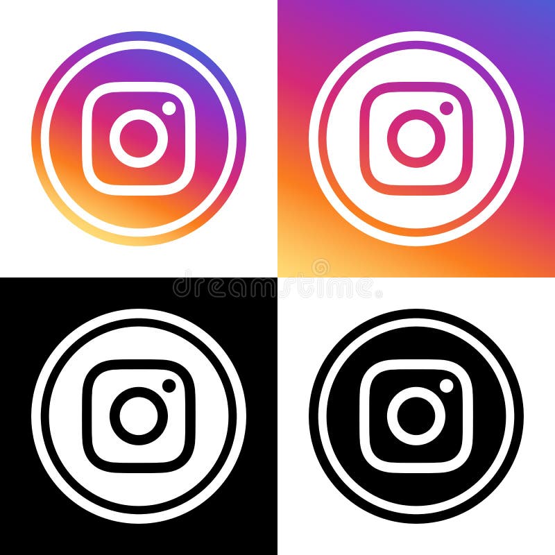 Conjunto De Vectores Del Logotipo De Instagram Colección De Silueta