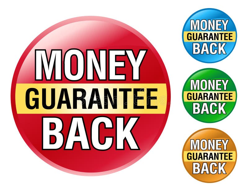 A colorful set of Money Back Guarantee Icons for your business. A colorful set of Money Back Guarantee Icons for your business.