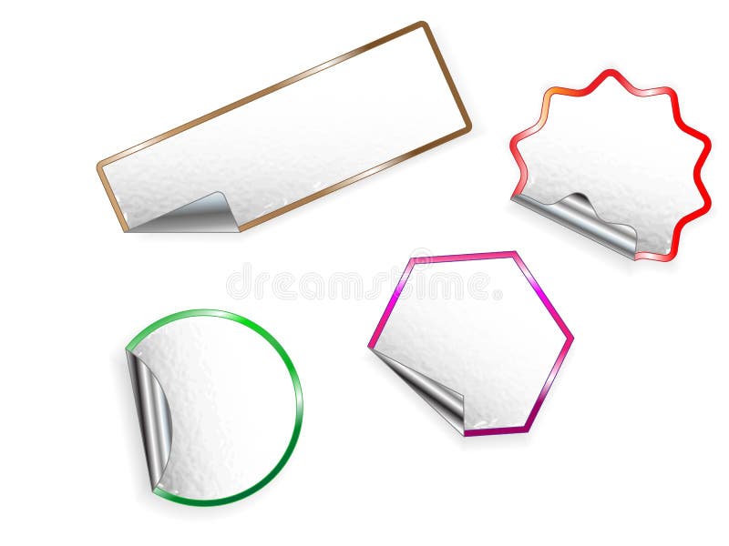 Conjunto del vector de escrituras de la etiqueta pegajosas. libre illustration