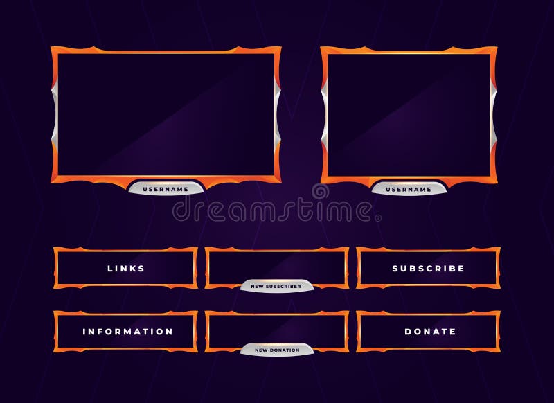 Interface De Transmissão Em Fluxo. Stream Overlay Telas Do Futuro