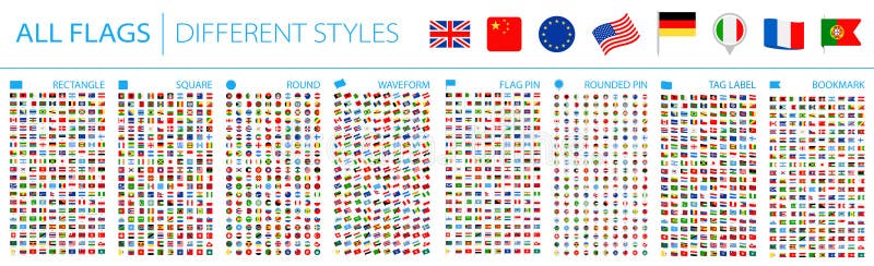 Banderas Del Mundo Ilustraciones Stock, Vectores, Y Clipart – (116,578  Ilustraciones Stock)