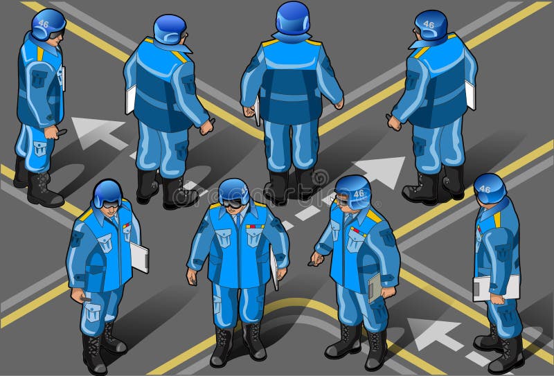 Conjunto isométrico de fuerzas de paz militares libre illustration Conjunto isométrico de fuerzas de paz militares libre illustration