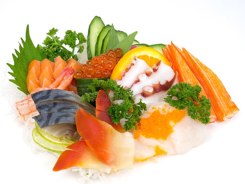 Conjunto japonés del sashimi imágenes de archivo libres de regalías Conjunto japonés del sashimi imágenes de archivo libres de regalías