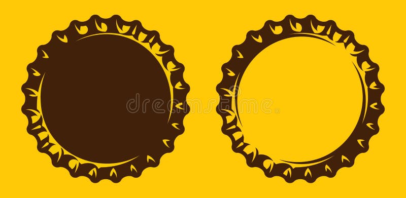 Conjunto vectorial de ilustraciones con tapón estilizado de frasco de cerveza ilustración del vector Conjunto vectorial de ilustraciones con tapón estilizado de frasco de cerveza ilustración del vector