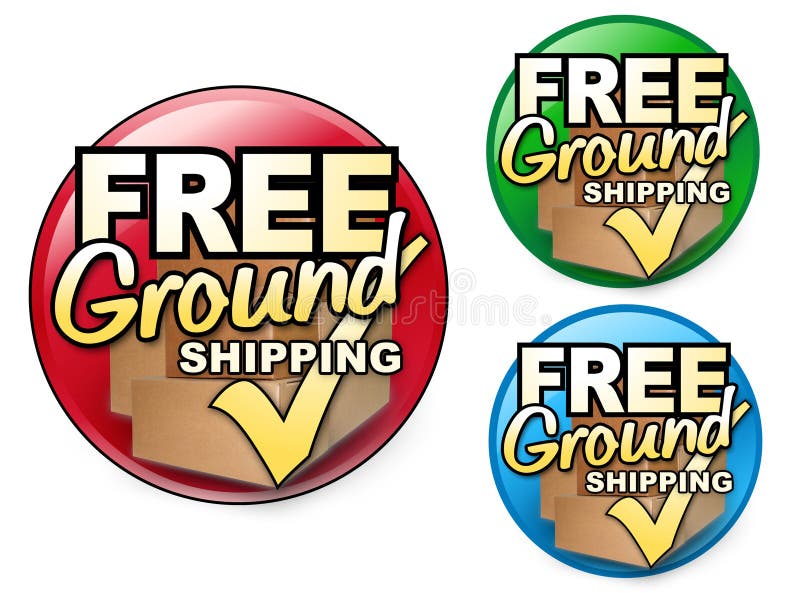 Choose from three different colored FREE Ground Shipping Icons. There are shipping boxes behind the text and a check mark. Perfect for any business. Choose from three different colored FREE Ground Shipping Icons. There are shipping boxes behind the text and a check mark. Perfect for any business.