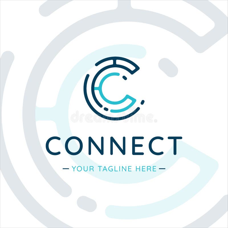 Connect C Letter Logo Vector Simple Illustration Template Icon Graphic ...