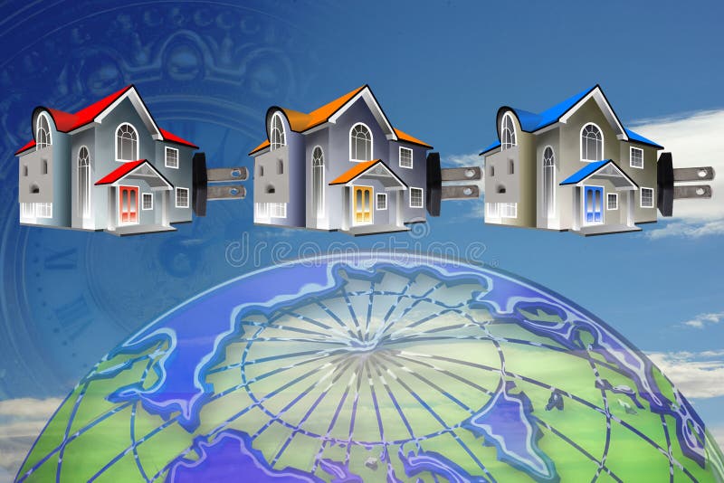 Connect Home Energy. stock illustration. Illustration of voltage 50826458
