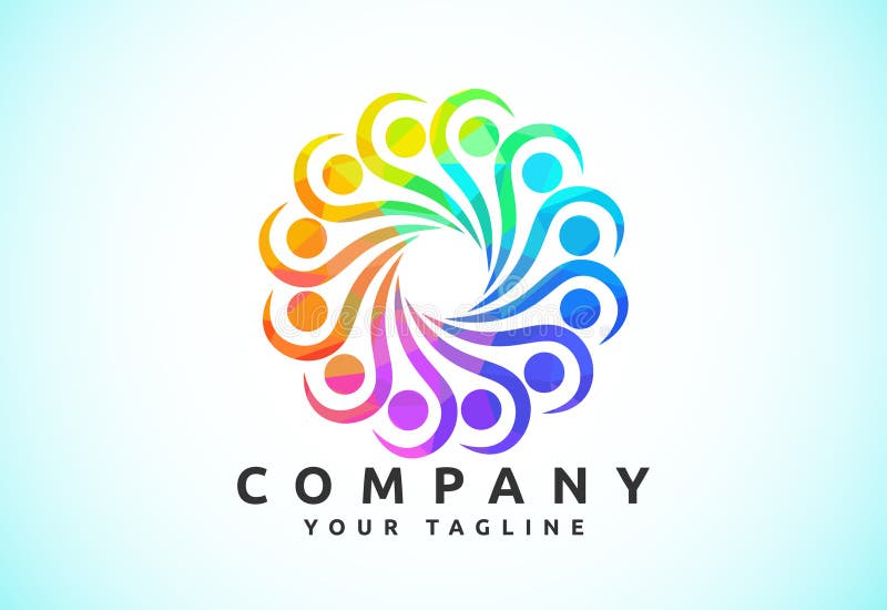 Connect People Logo Template, Social Media Network People Logo Stock ...