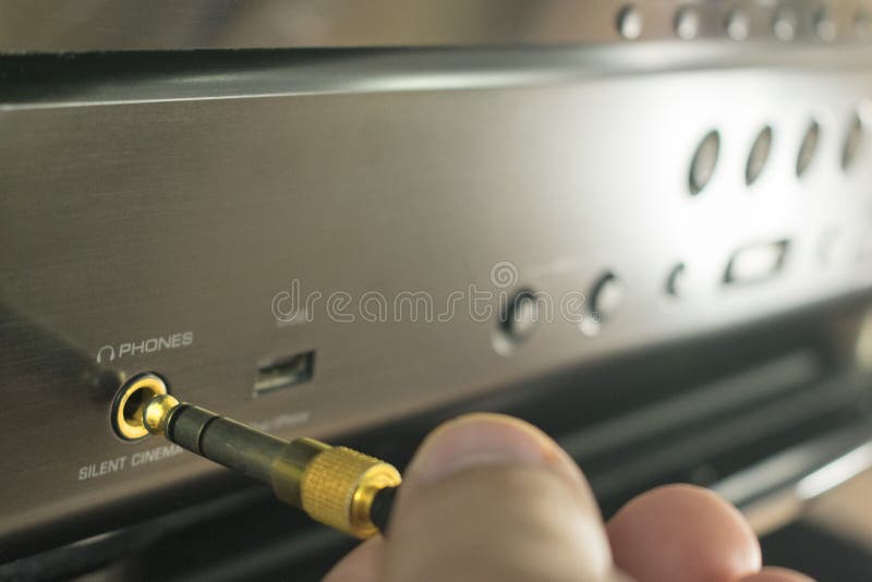 Connect TRS for headphones stock image. Image of music 112838469