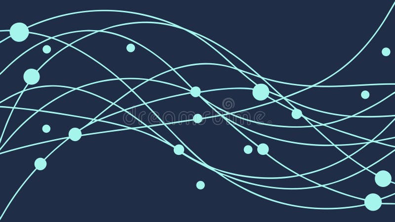 Connected Data Network: Abstract Digital Lines and Glowing Points, vector design Generative AI royalty free illustration