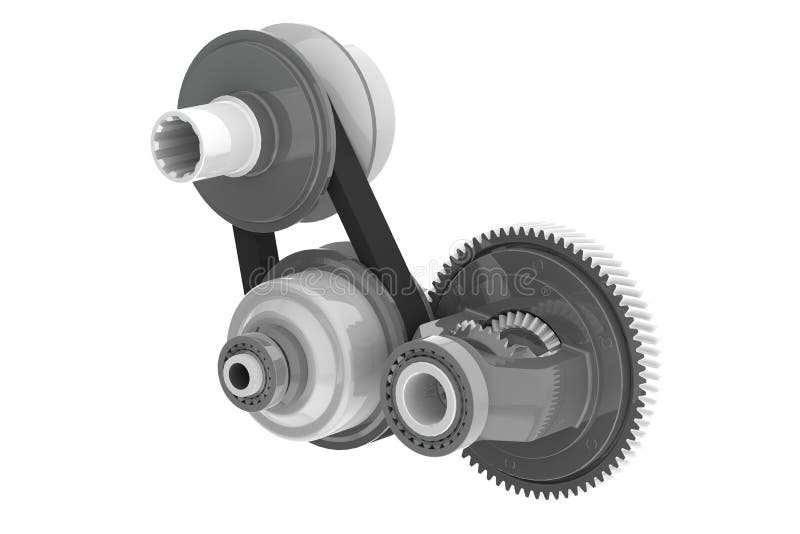 Connected metallic gears stock illustration. Illustration of industry