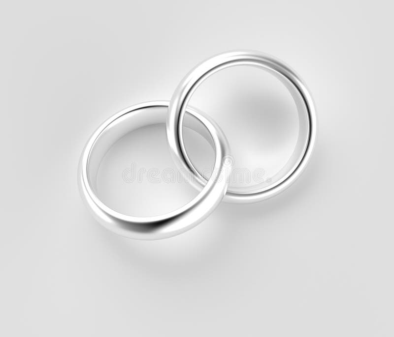  Connected  Silver Rings  Isolated Stock Illustration Image 