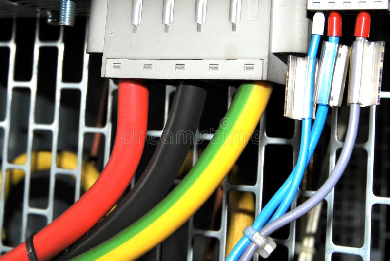 Connected Wires 2 stock photography