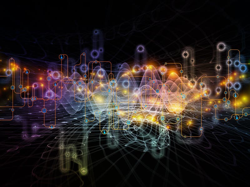 Conceptual Data Flow stock illustration