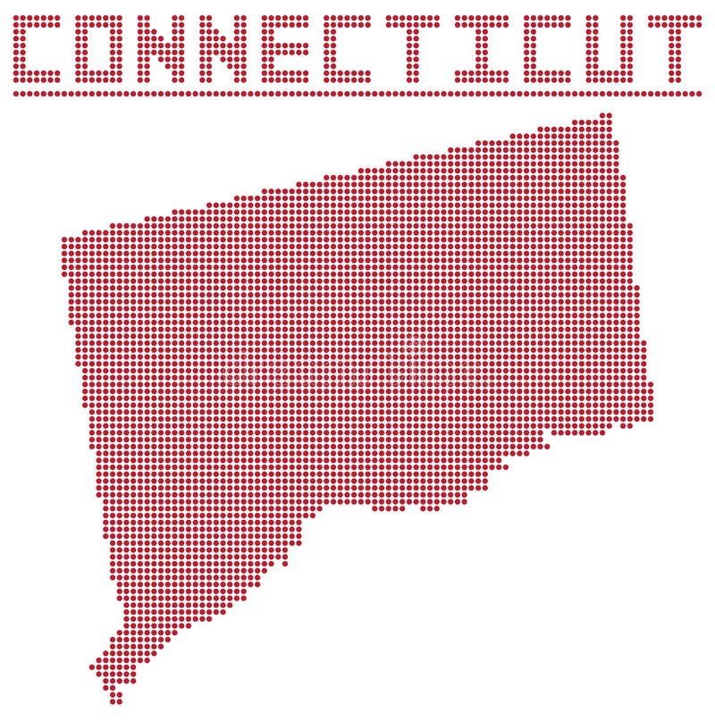 Connecticut Dot Map stock illustration. Illustration of space 85438910