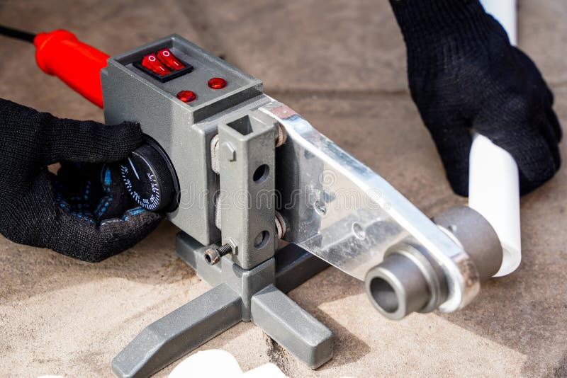 Connecting of Pipes by Melting Using Plastic Pipe Welding Machine