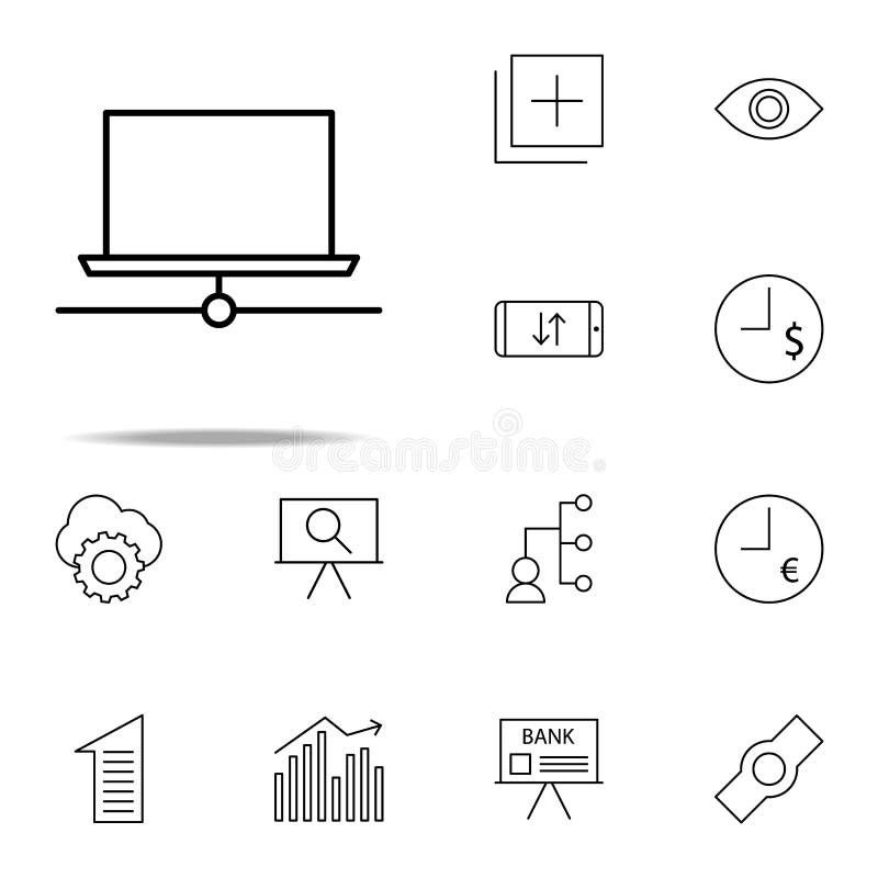 Connection laptop icon. business icons universal set for web and mobile stock illustration