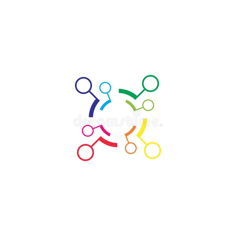 Connection logo vector icon stock illustration