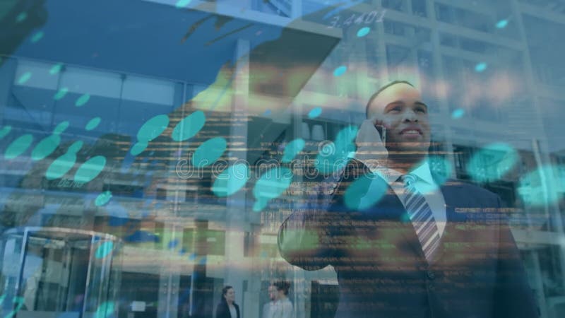 Connection multiple computer multiple computer network stock footage