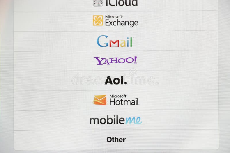 Connection networks(Gmail, AOL, Yahoo, iCloud, Hotmail) of iPad 3. Connection networks(Gmail, AOL, Yahoo, iCloud, Hotmail) of iPad 3.