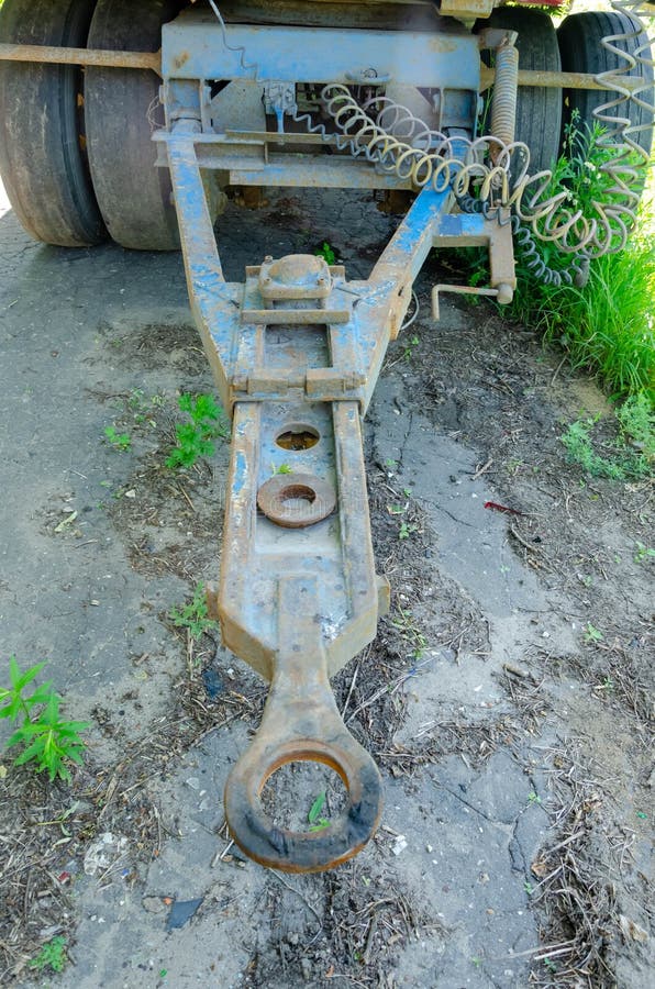 The Connection between Truck and Trailer Stock Photo Image of