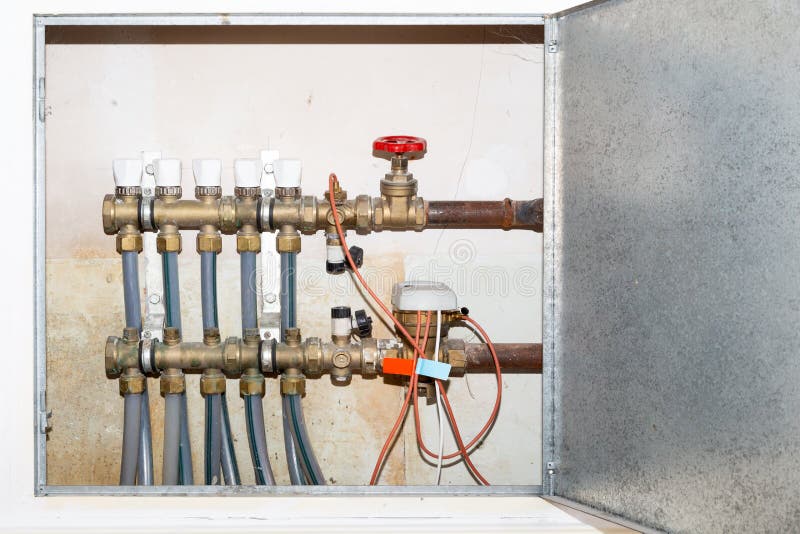 The Setting Option for Underfloor Heating Stock Image Image of