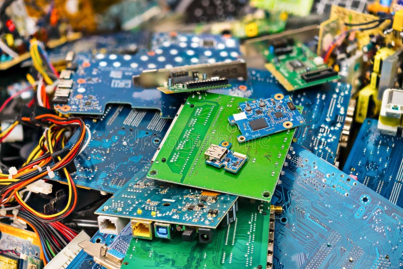 Ewaste Heap from Discarded Laptop Parts Stock Image Image of