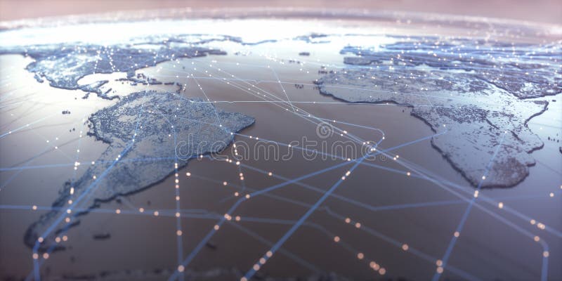 Connettività della mappa di mondo immagini stock libere da diritti Connettività della mappa di mondo immagini stock libere da diritti