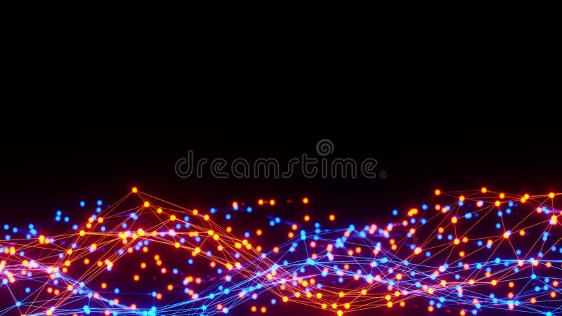 Connexion numérique abstraite déplacement de points et de lignes. animation de style plexus. structure de connexion réseau banque de vidéos
