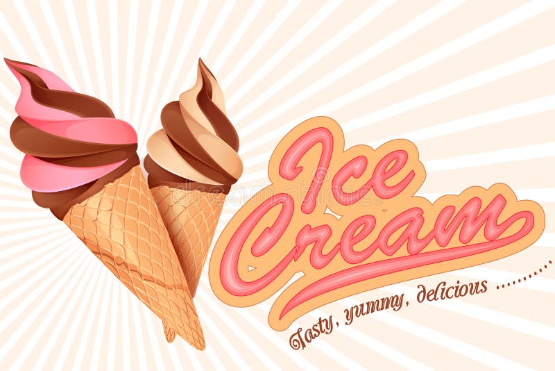 Cono gelato illustrazione vettoriale