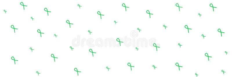 Consapevolezza del nastro verde, salute mentale e linfoma, Giornata mondiale della salute mentale Il problema della paralisi cere royalty illustrazione gratis