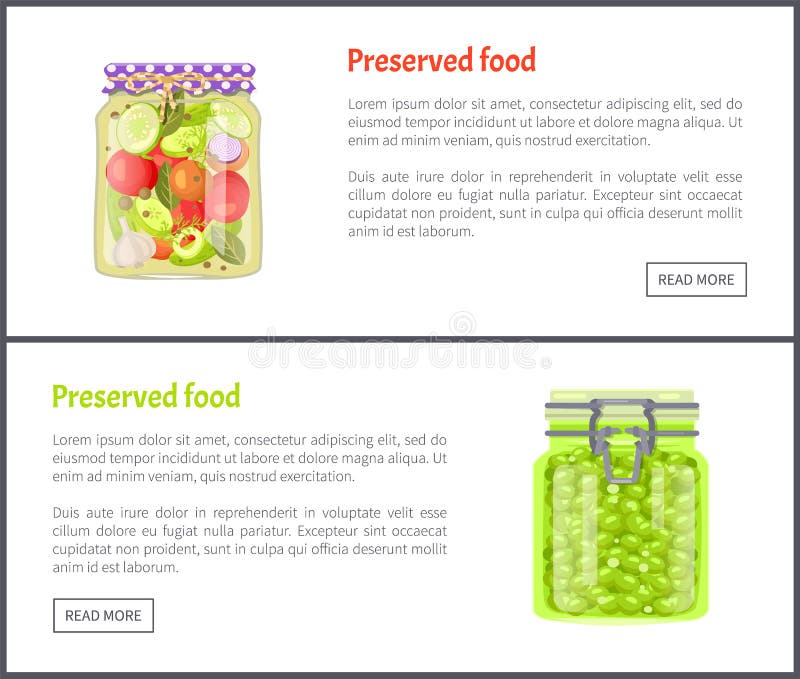 Conservebanners met Tomaten en Druiven stock illustratie Conservebanners met Tomaten en Druiven stock illustratie