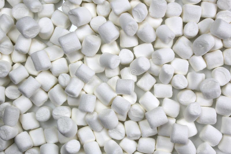 Consistenza di piccoli marshmallow morbidi di sapore bianco