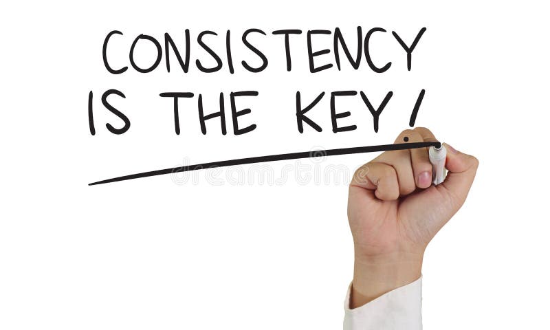 A consistência é a chave imagens de stock royalty free