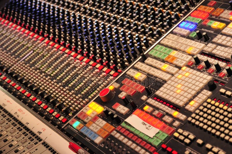 Consola de mixare la studiourile din Abbey Road London royalty free stock images