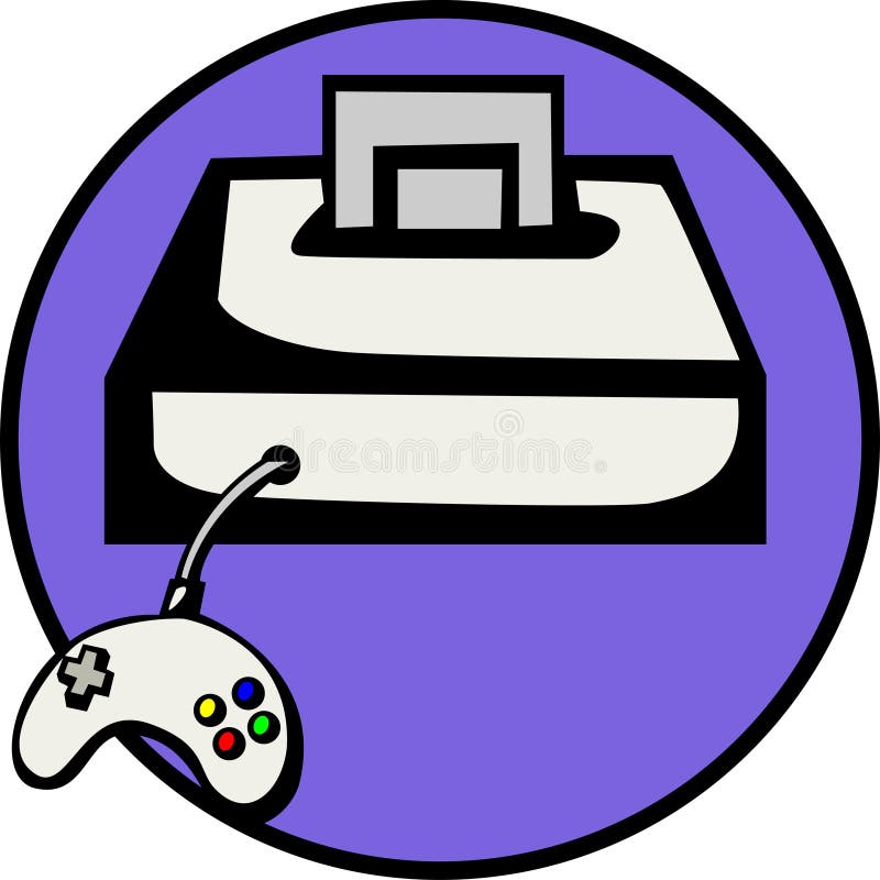 Consola del juego video stock de ilustración Consola del juego video stock de ilustración