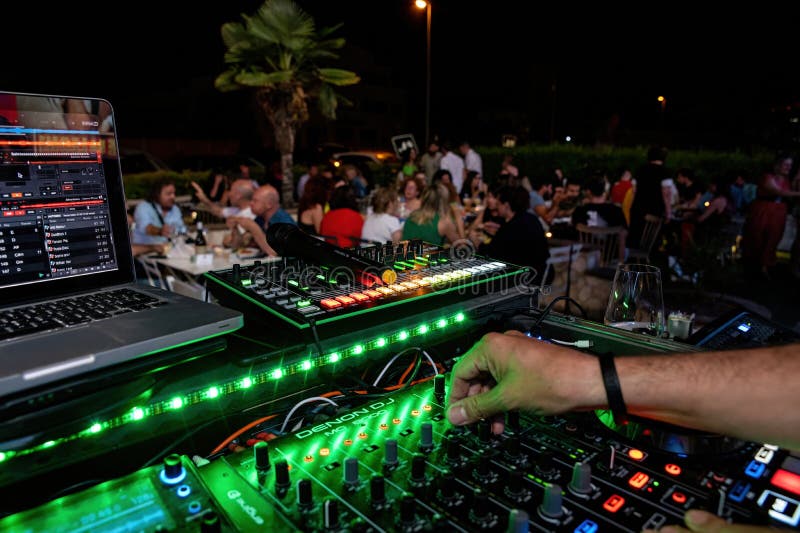 Console with DJ during a Disco Party Editorial Image - Image of disco ...