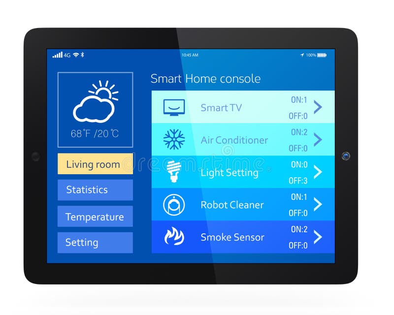 Home energy management system app for table PC. Original design. Home energy management system app for table PC. Original design.