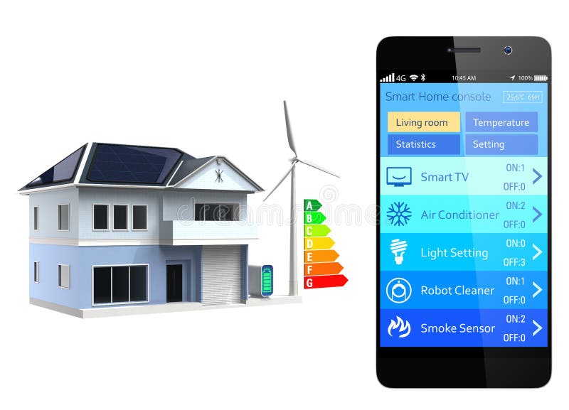 Home energy management system app for smartphone. Original design. Home energy management system app for smartphone. Original design.