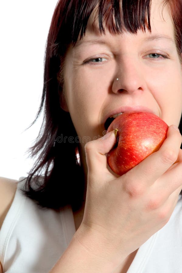 Consommation d'une pomme images libres de droits Consommation d'une pomme images libres de droits